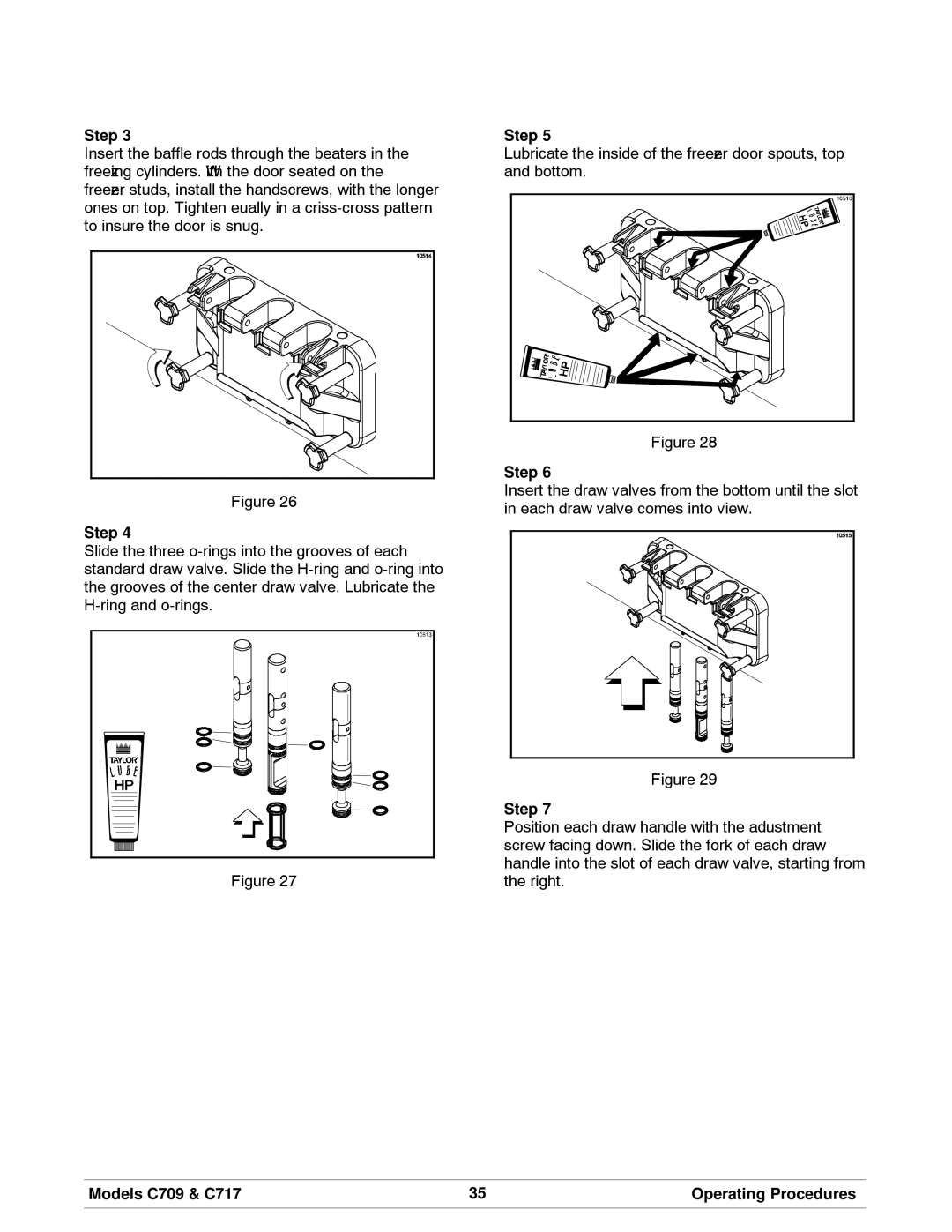 Taylor C717, C709 manual Step 