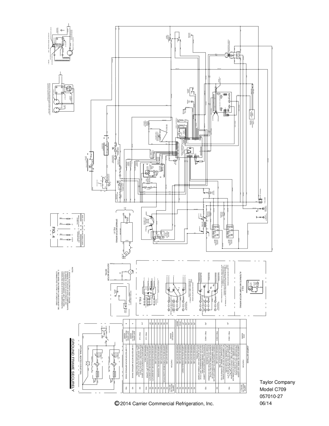 Taylor C709 External, See Ground, User, LCD Screen, Interface, Board Beeper, Barrel, Relay, Hot Gas, Grd, Hopper, Gnd, Out 