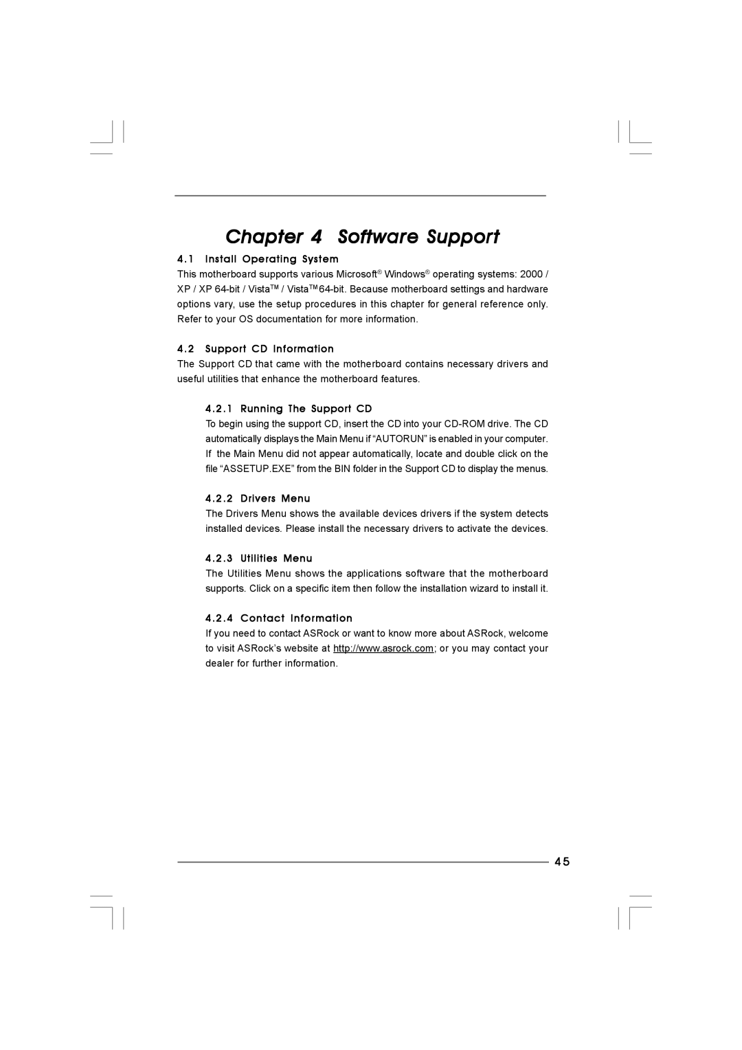 Taylor CONROE1333-DVI/H user manual Install Operating System, Support CD Information, Running The Support CD, Drivers Menu 