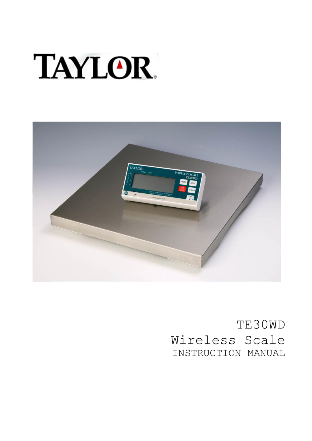 Taylor instruction manual TE30WD Wireless Scale 