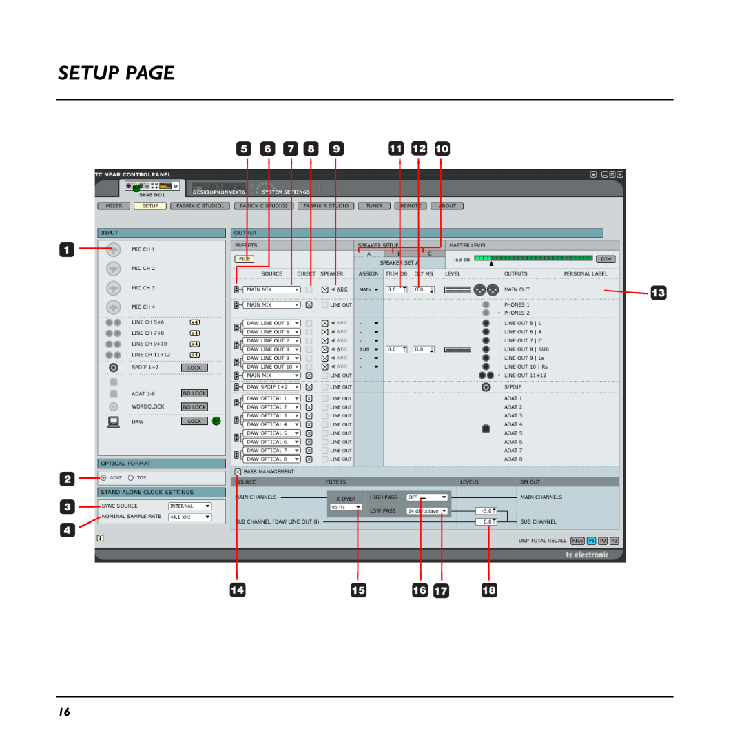 TC electronic SDN BHD 48 user manual Setup Page 