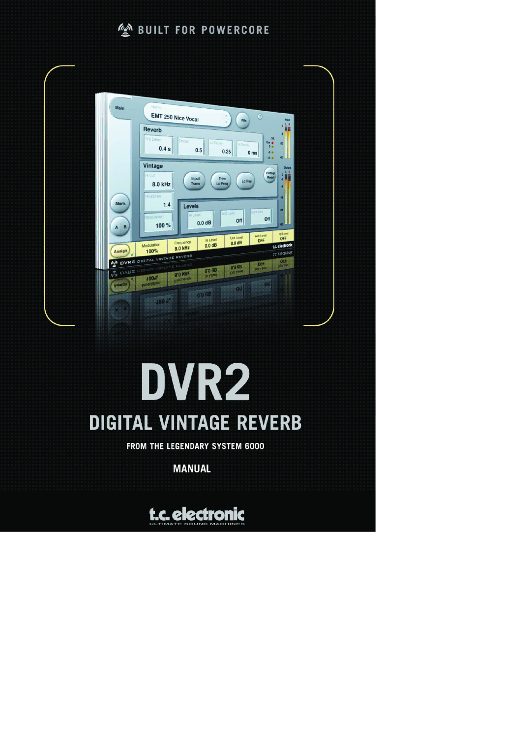 TC electronic SDN BHD DVR2 manual Manual 