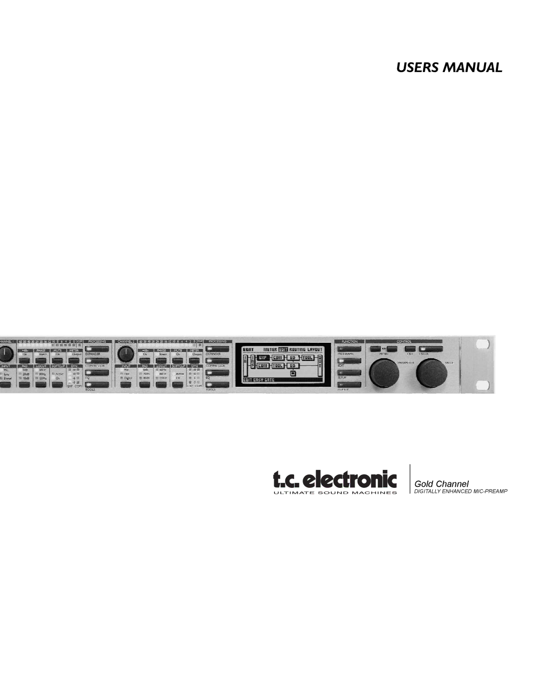 TC electronic SDN BHD Gold Channel user manual 