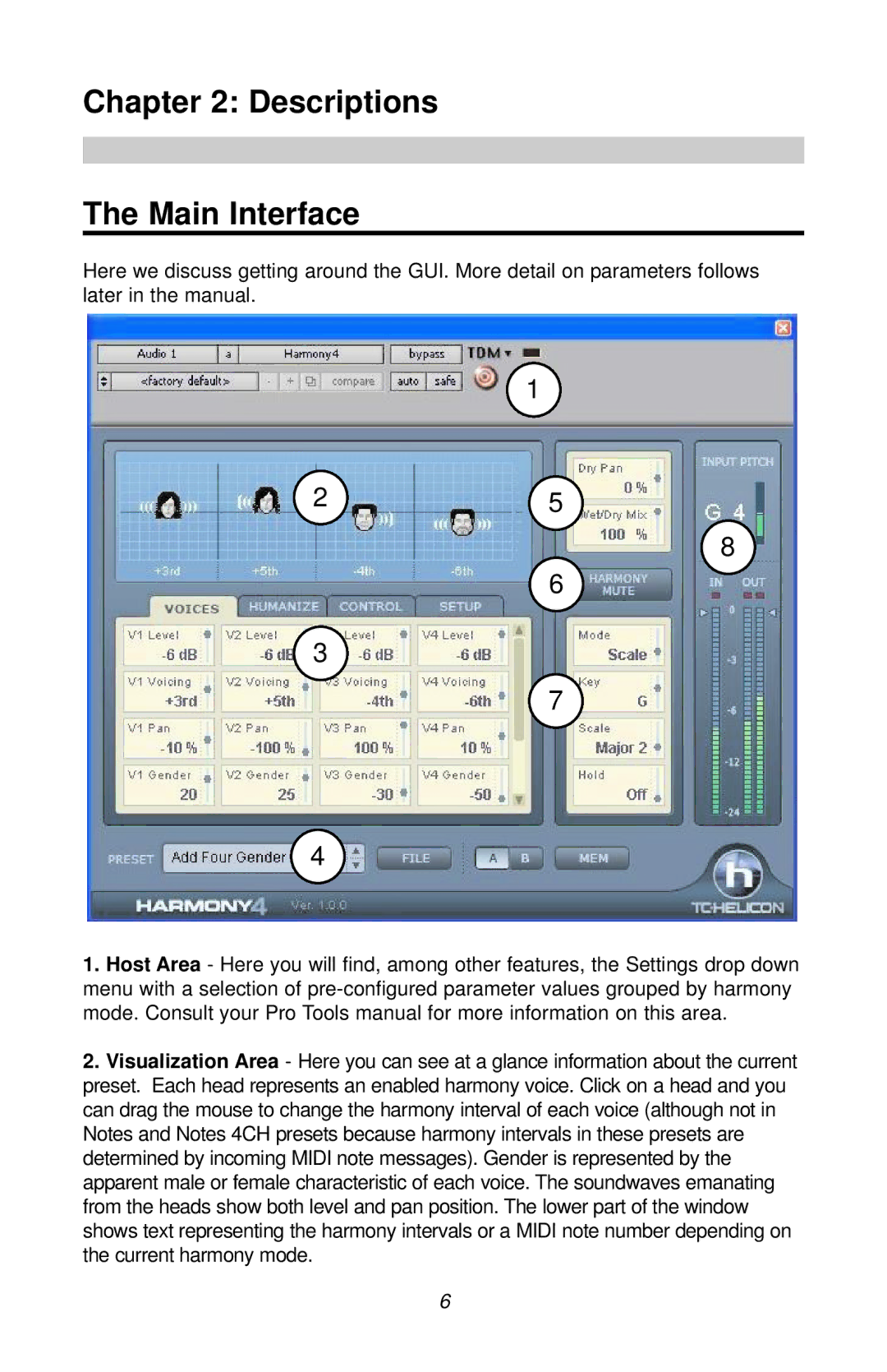 TC electronic SDN BHD Harmony4 user manual Descriptions Main Interface 