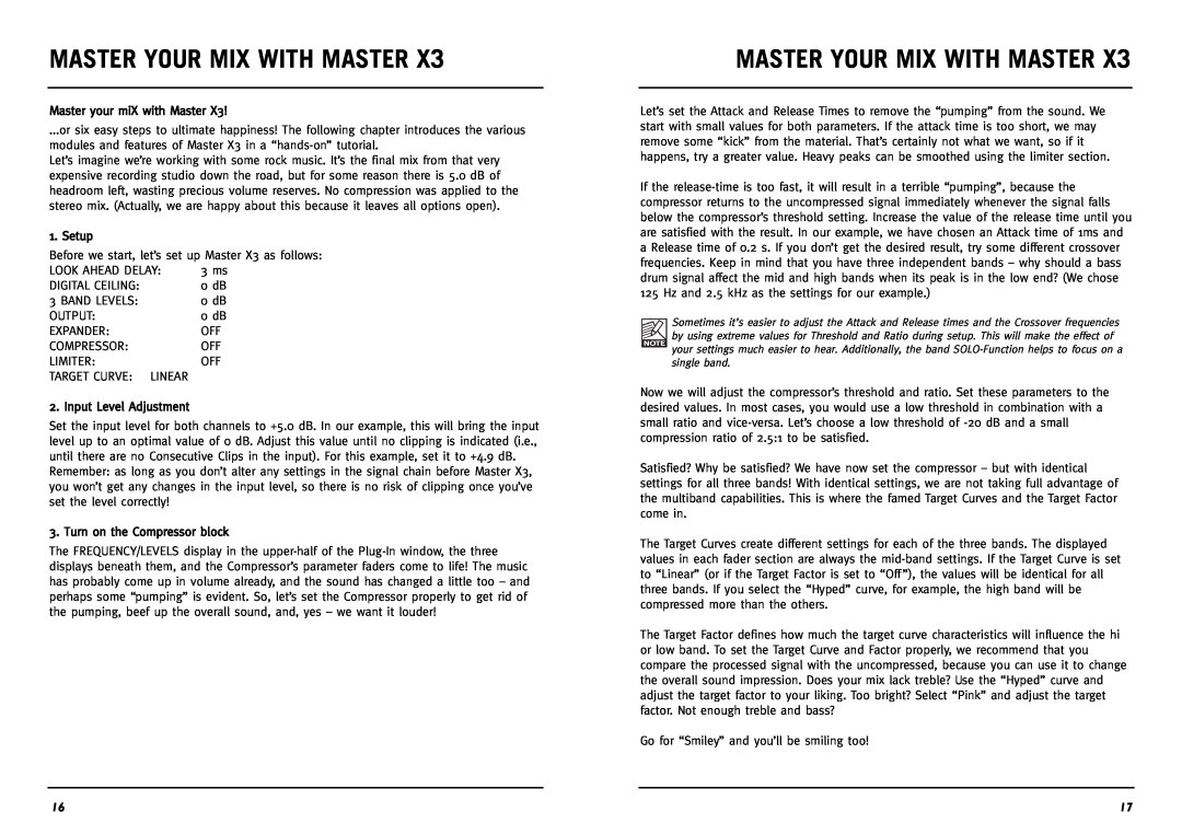 TC electronic SDN BHD Master X3 manual Master Your Mix With Master 