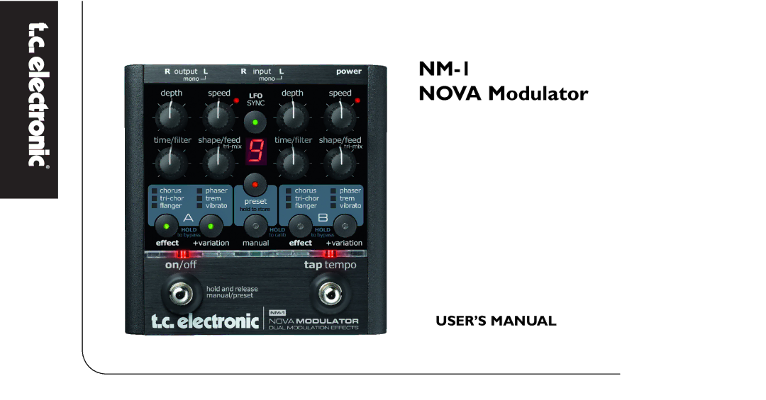 TC electronic SDN BHD user manual NM-1 Nova Modulator 