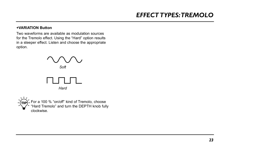 TC electronic SDN BHD NM-1 user manual +VARIATION Button, Soft Hard 