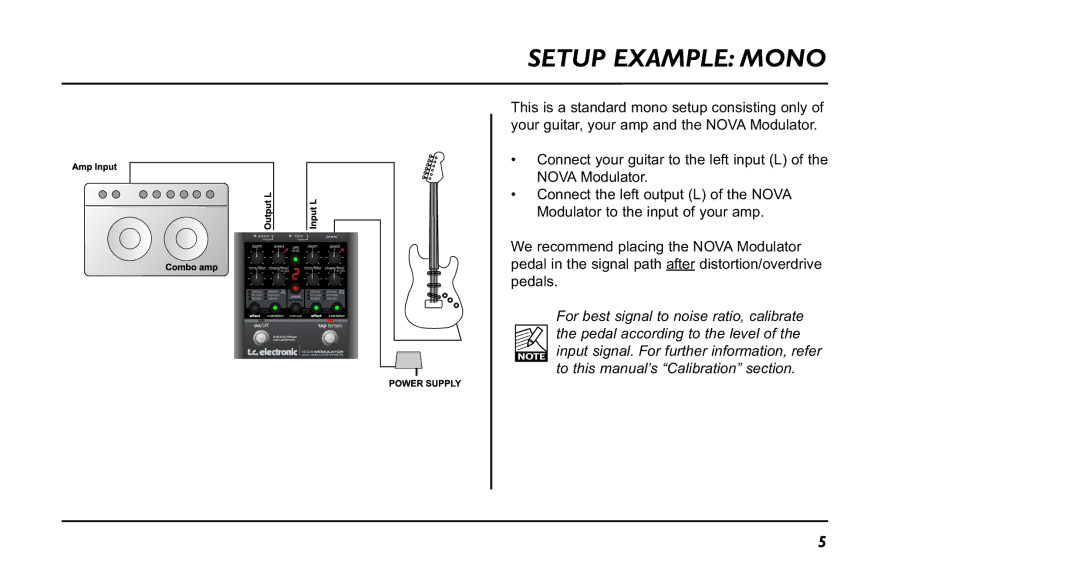 TC electronic SDN BHD NM-1 user manual Setup Example Mono 