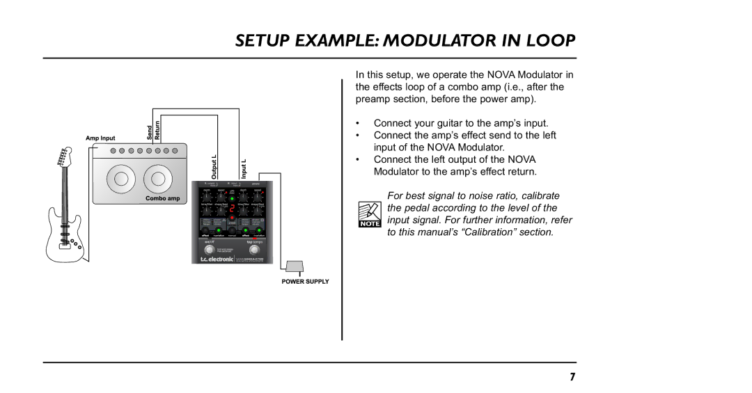 TC electronic SDN BHD NM-1 user manual Setup Example Modulator in Loop 