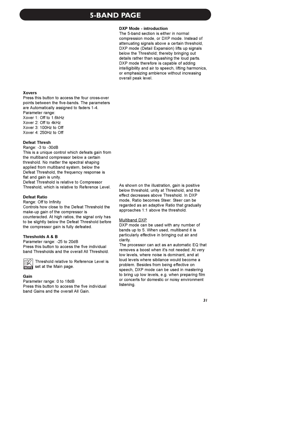 TC electronic SDN BHD P2 manual Band 