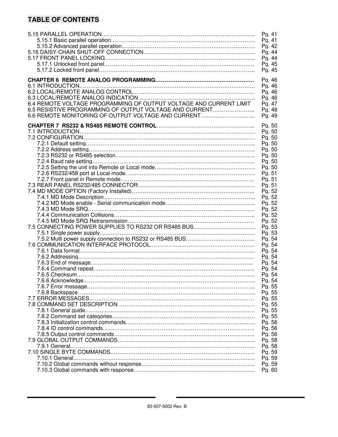 TDK 750W HALF RACK technical manual ……… 