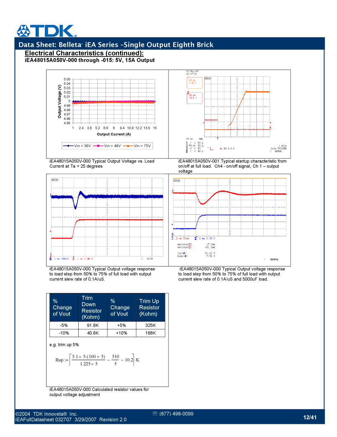 TDK iEA Series manual 12/41 