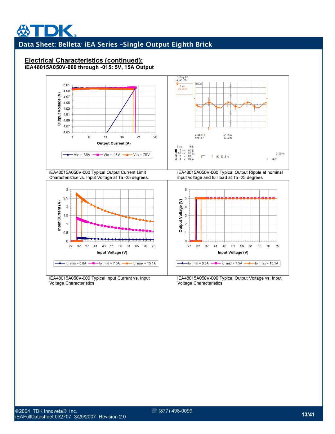 TDK iEA Series manual 13/41 