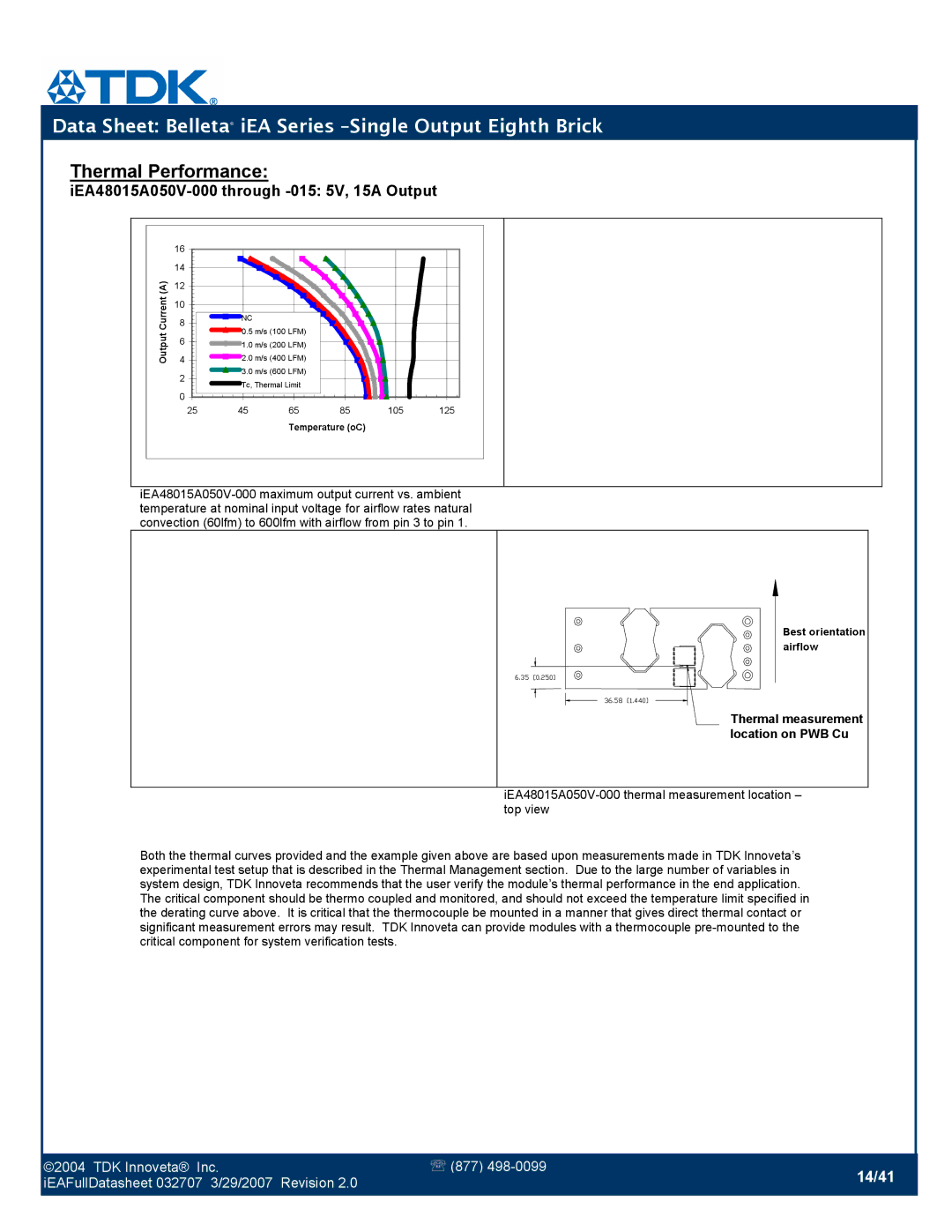 TDK iEA Series manual 14/41 