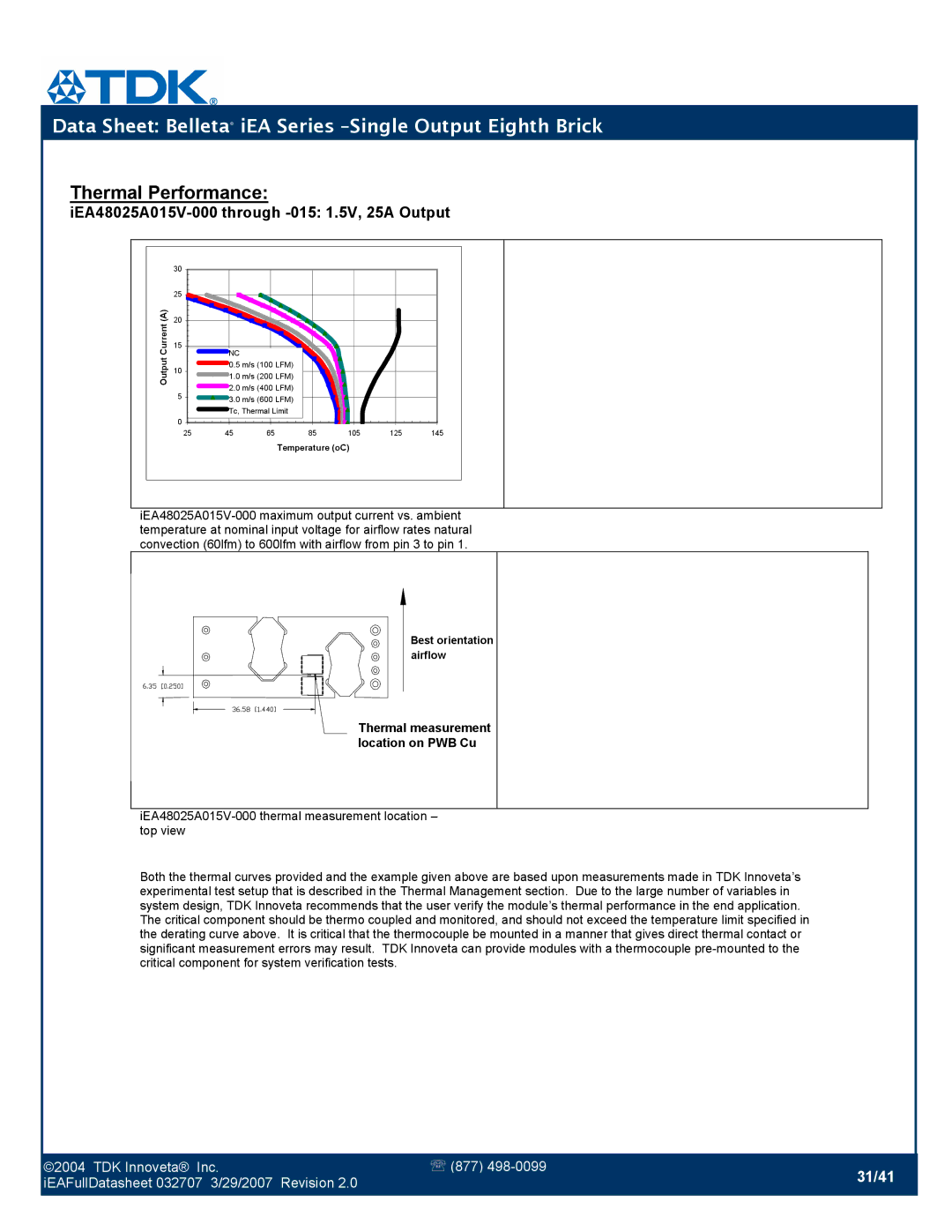 TDK iEA Series manual 31/41 