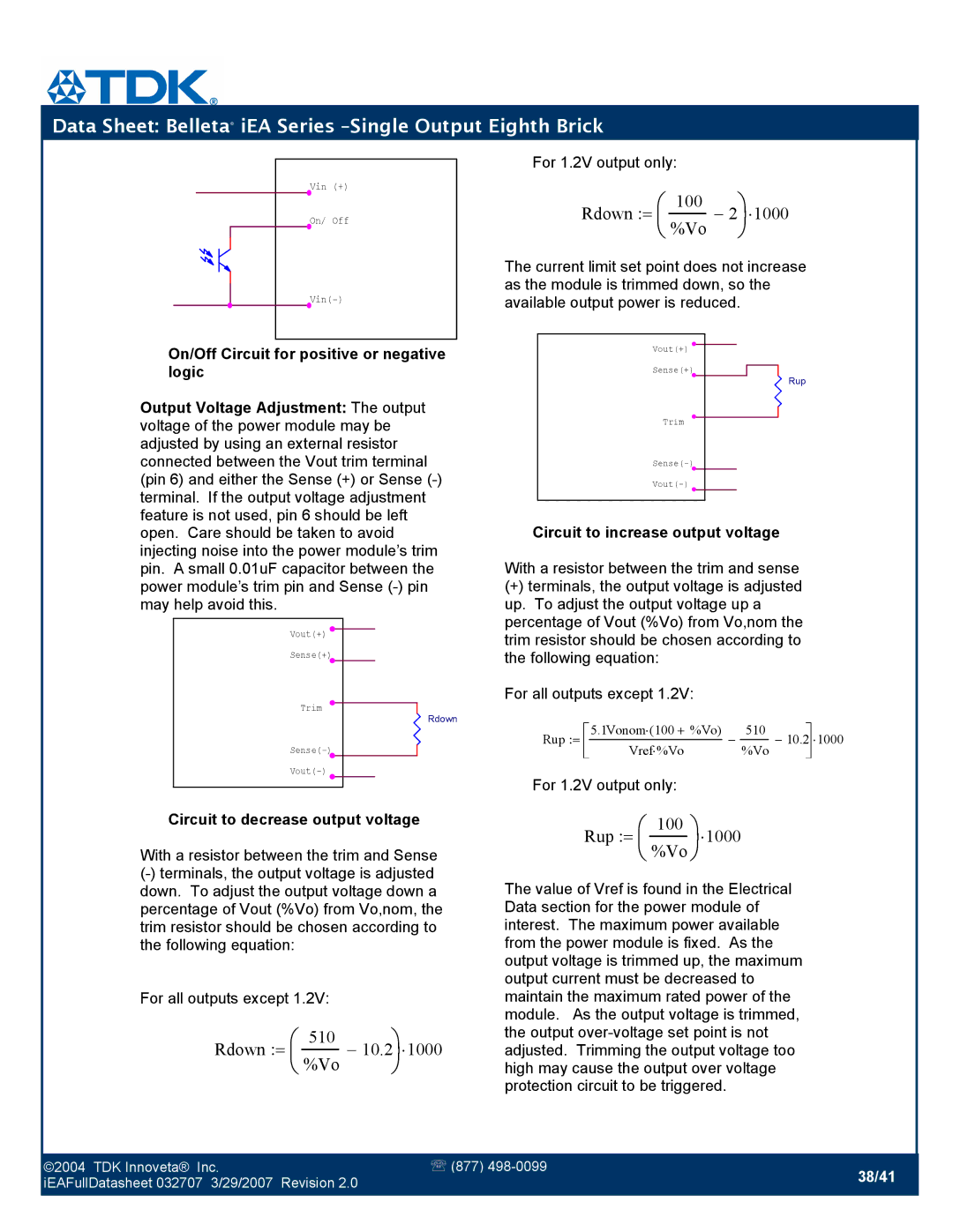 TDK iEA Series manual 510 