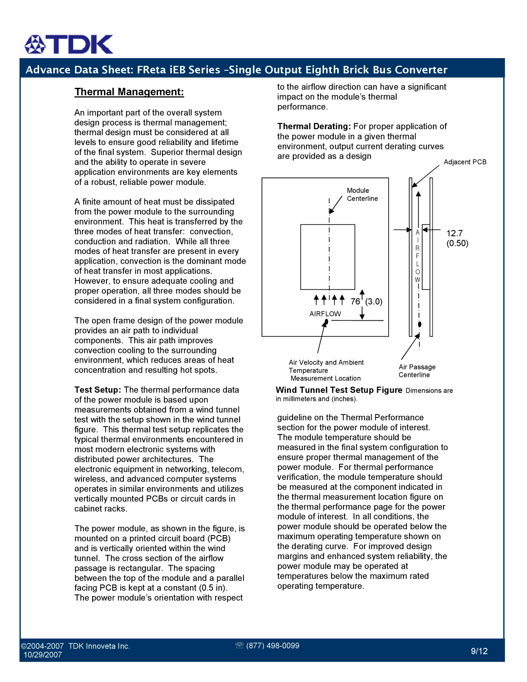 TDK iEB Series manual Thermal Management 