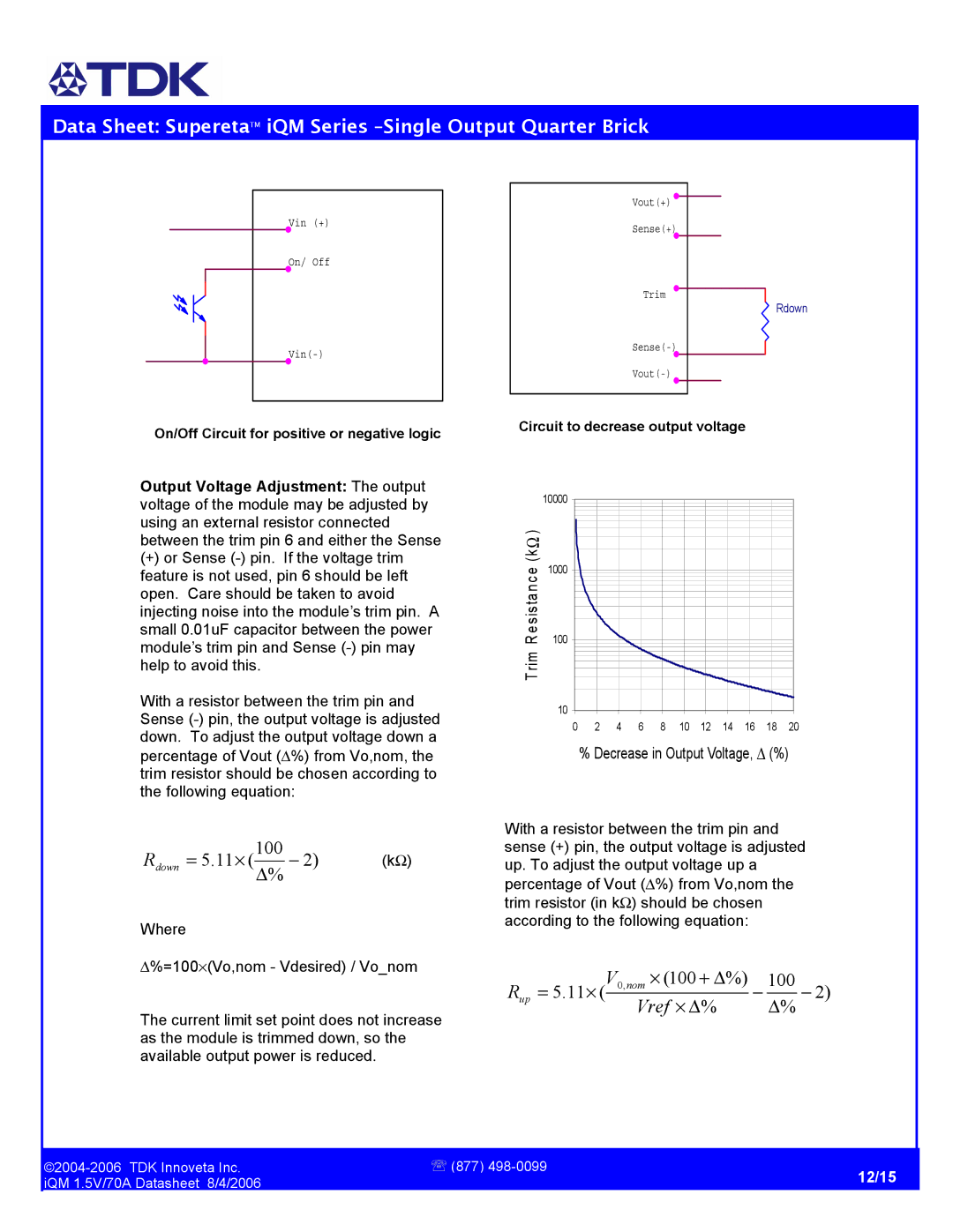 TDK iQM Series manual = 5.11⋅ 