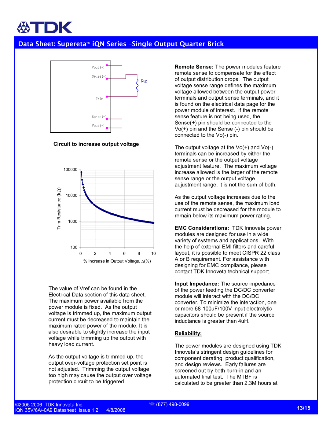 TDK iQN series manual 13/15 