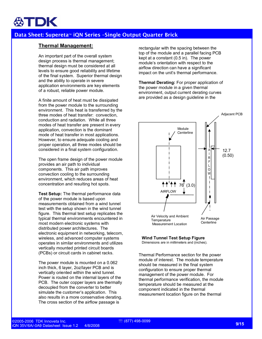 TDK iQN series manual Thermal Management 