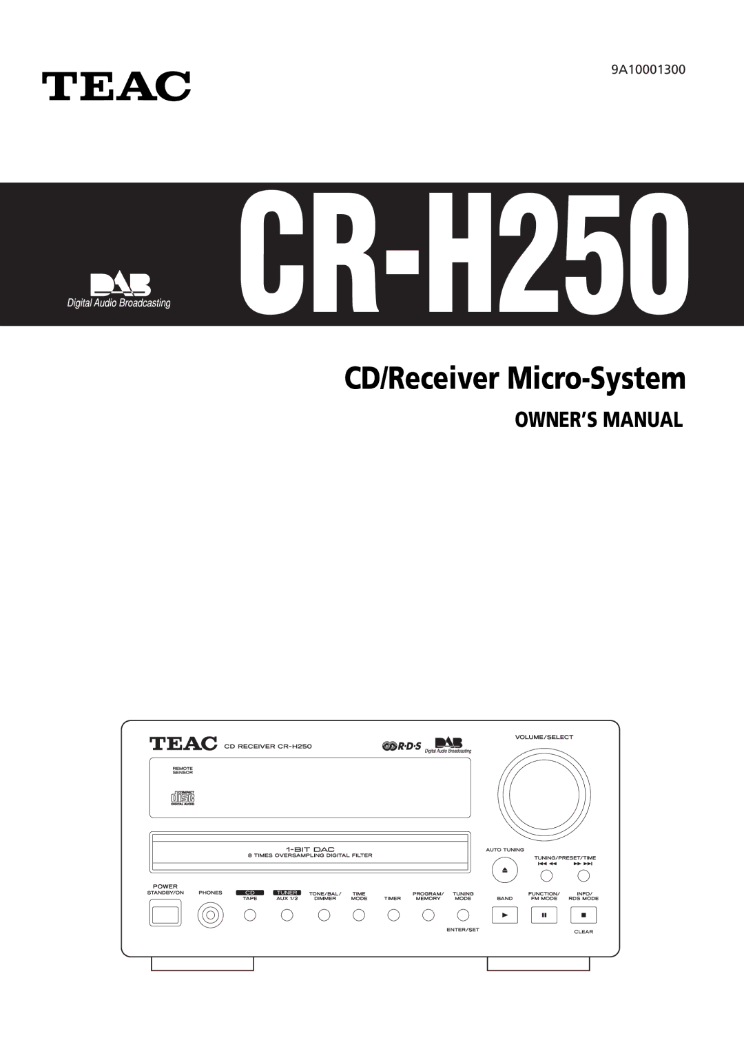 Teac 9A10001300 CR-H250 owner manual 