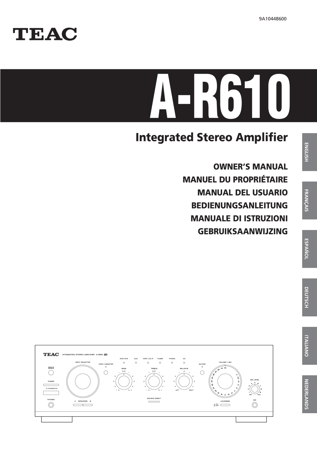 Teac A-R610 owner manual 