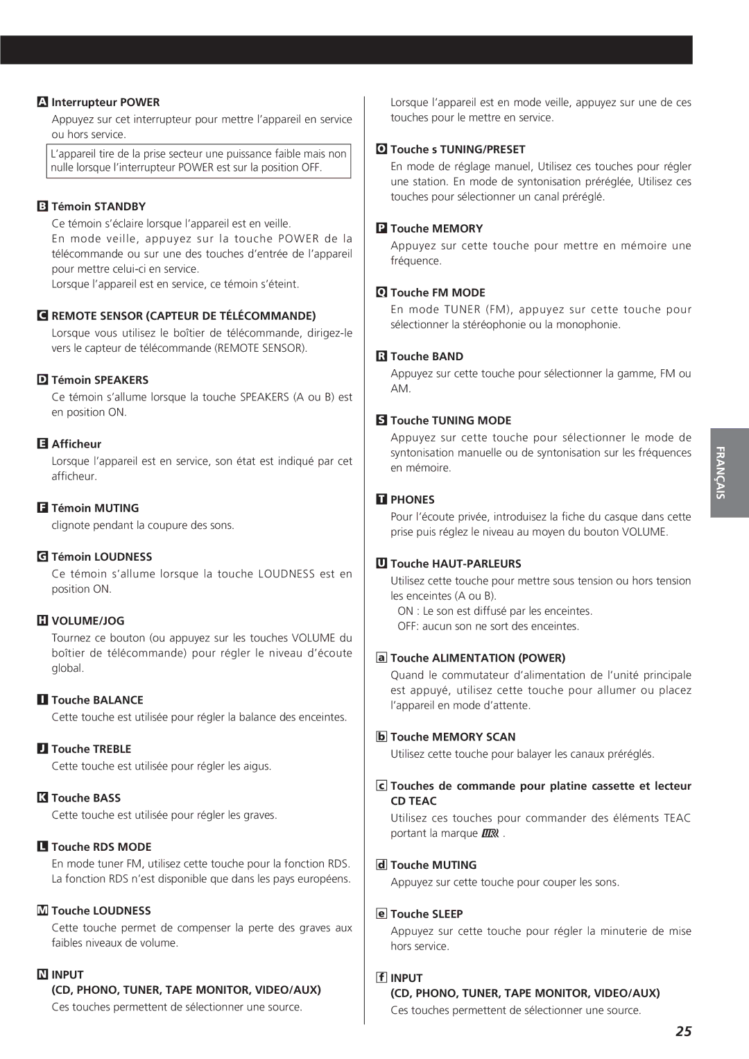 Teac AG-790 owner manual Phones, CD Teac 