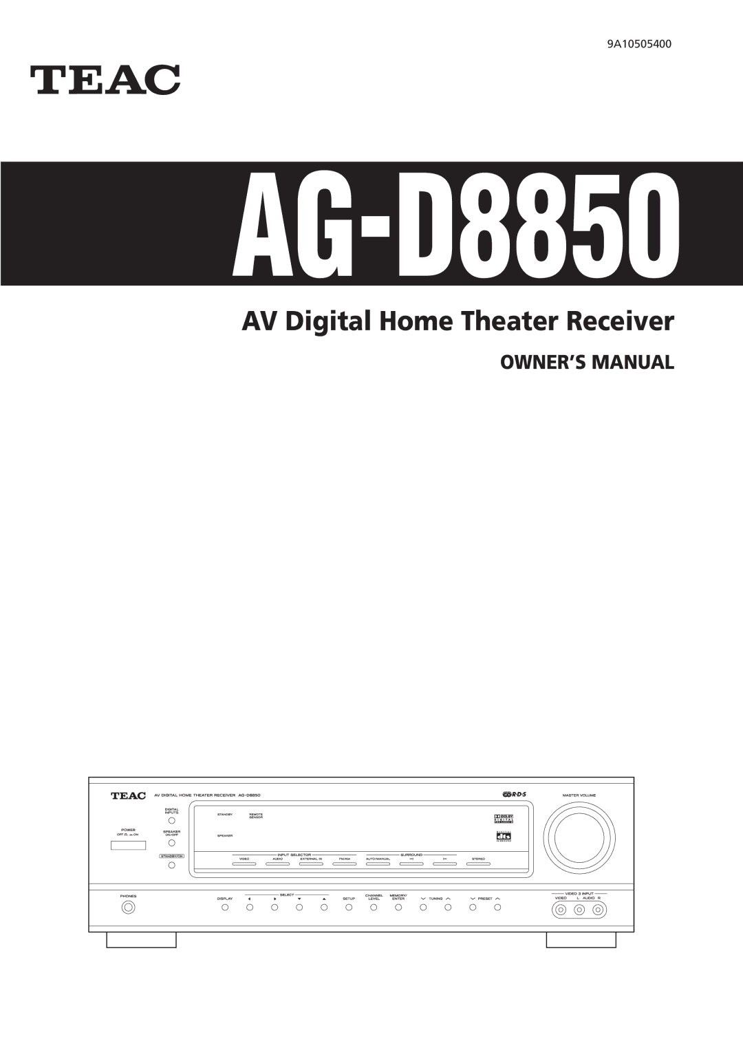 Teac AG-D8850 owner manual 