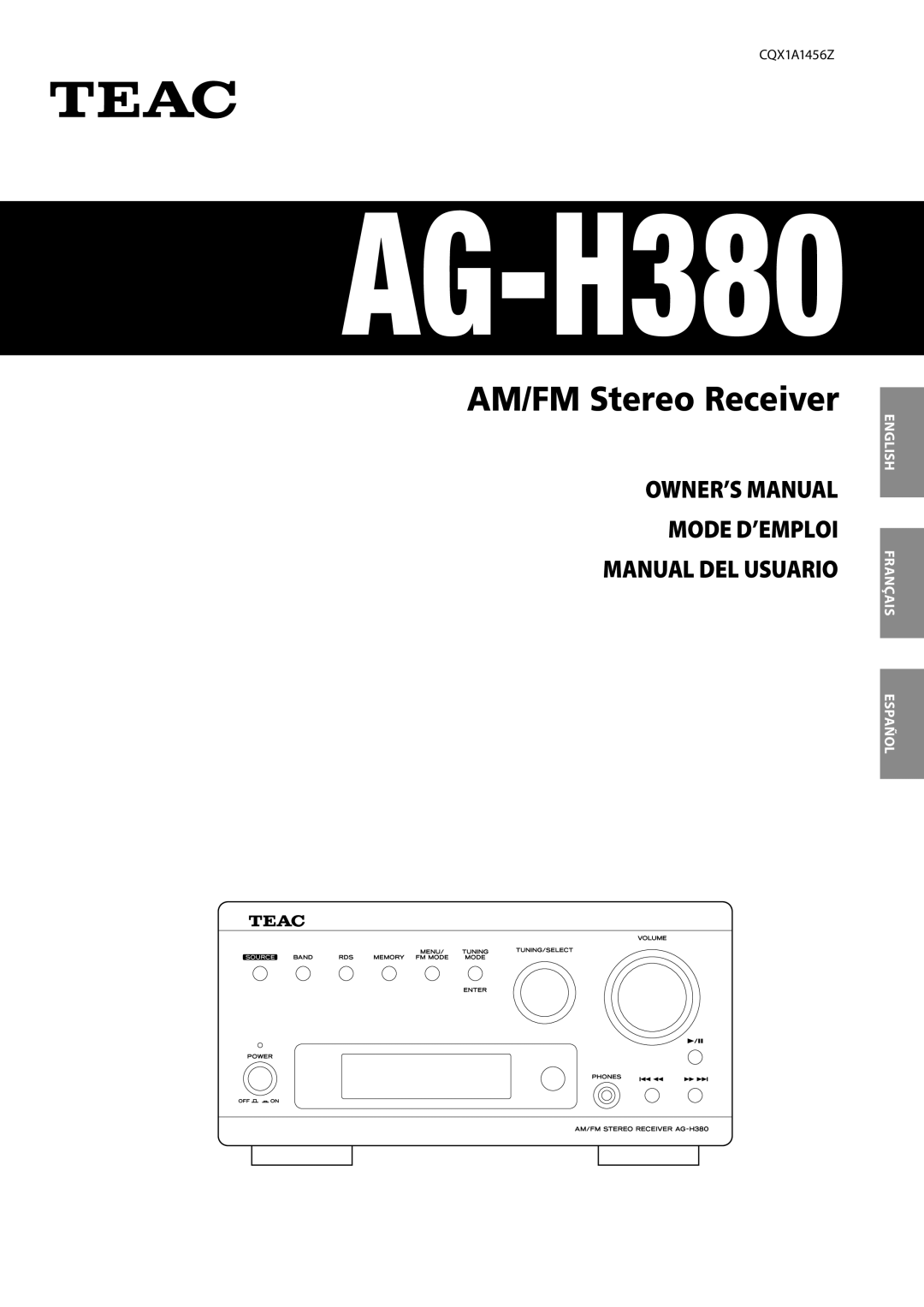 Teac AG-H380 owner manual 