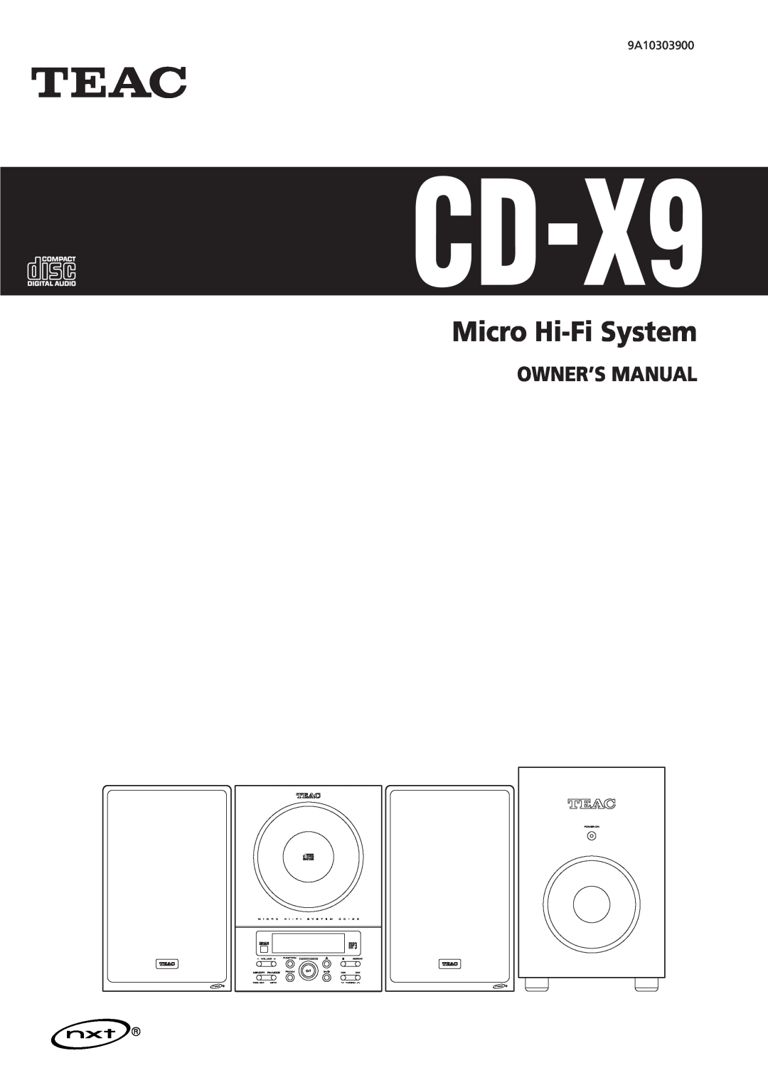 Teac CD-X9 owner manual Micro Hi-FiSystem 