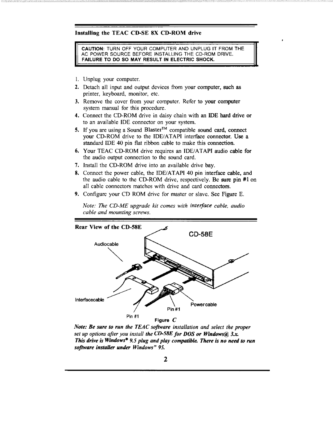 Teac CD58E manual 