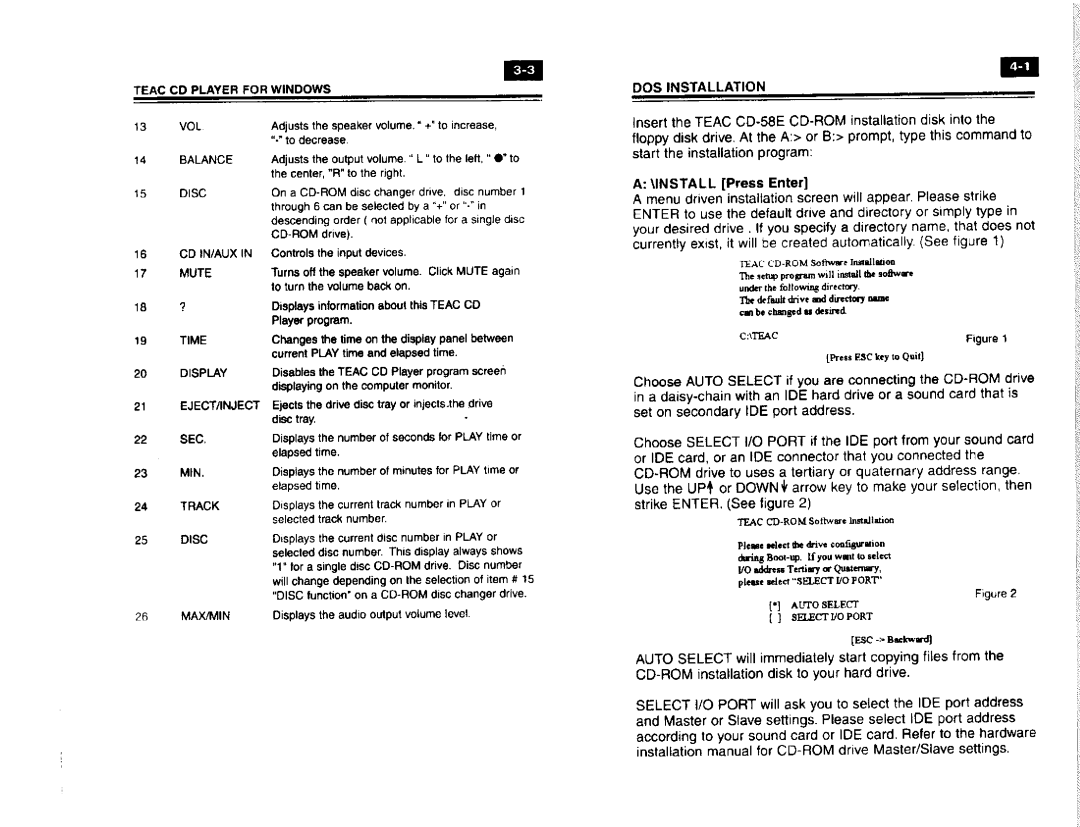 Teac CD58E manual 