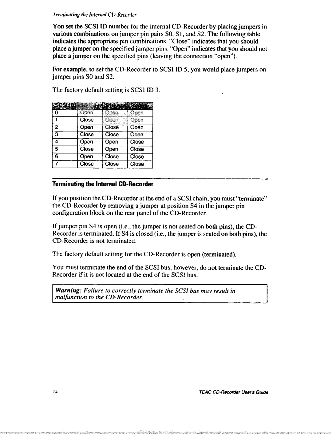 Teac CDR56S-4XX, CDR56S-6XX, CDR58S-XXX manual 