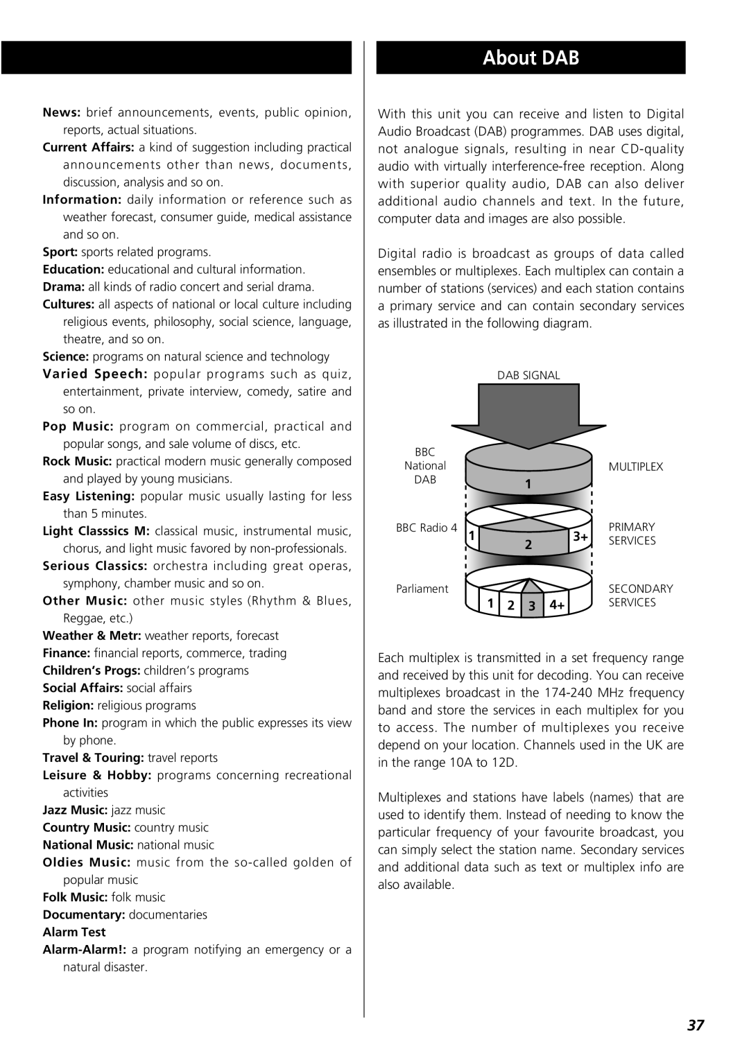 Teac CR-H255 owner manual About DAB, 3 4+ 