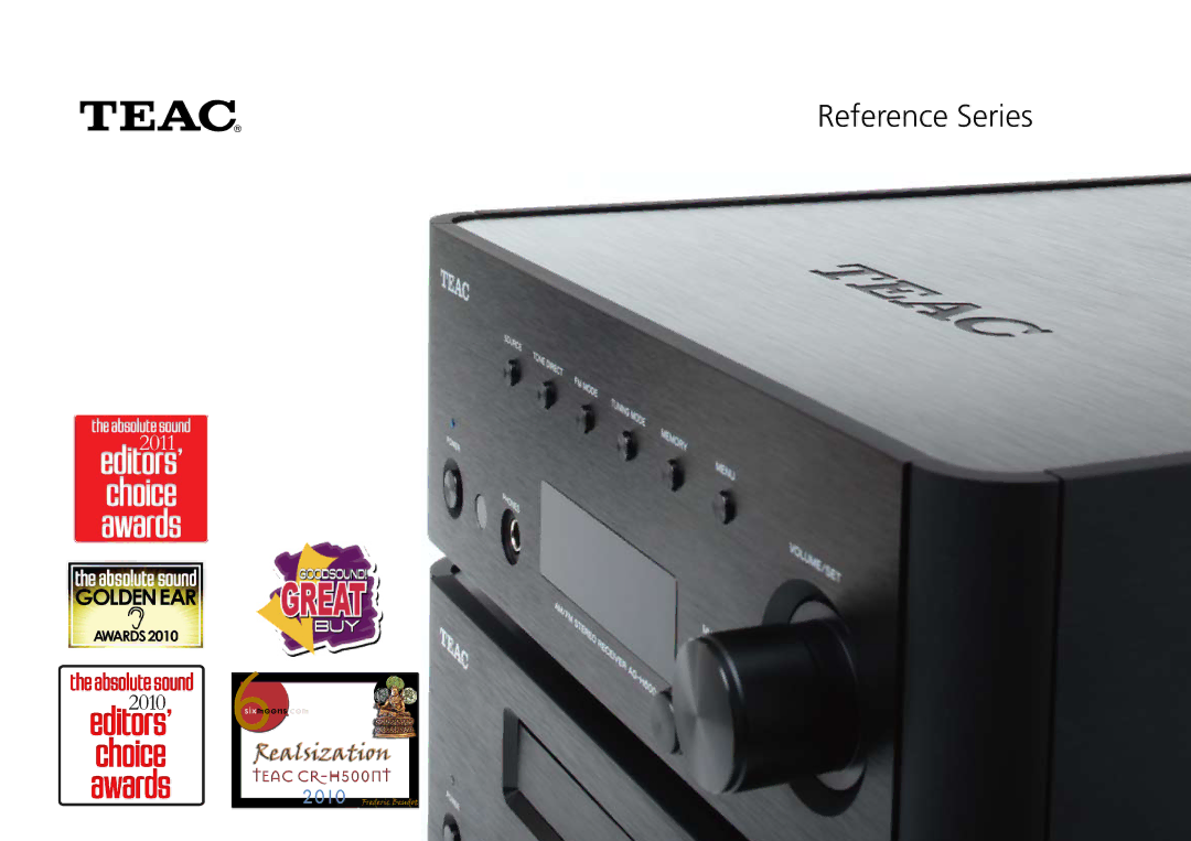 Teac PD-H380, CR-H500NT, H338i, AG-H600NT manual Reference Series 