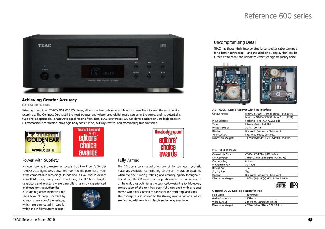 Teac H338i Achieving Greater Accuracy, Uncompromising Detail, Power with Subtlety, Fully Armed, TEAC Reference Series 