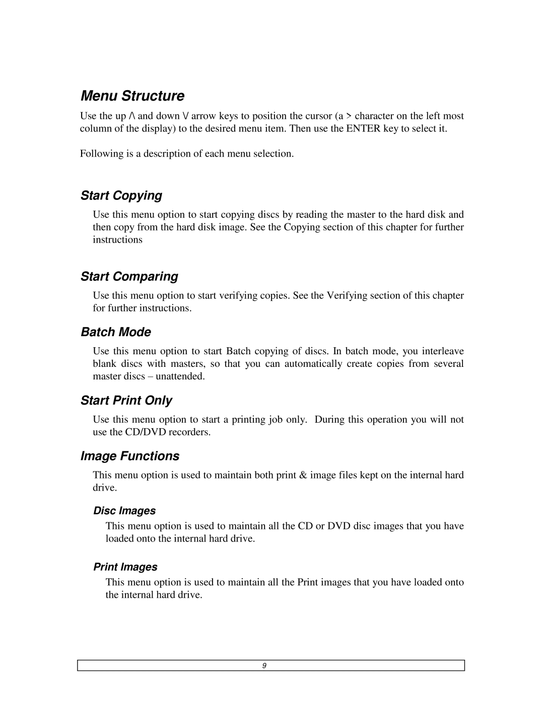 Teac DVDPublisher/2 user manual Menu Structure 