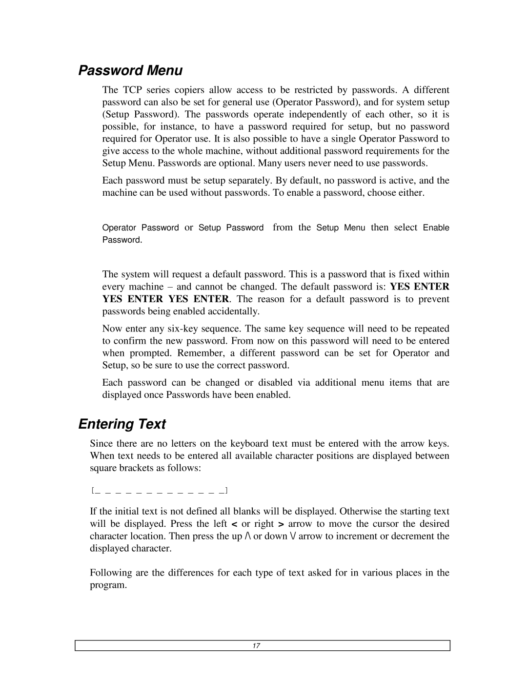 Teac DVDPublisher/2 user manual Password Menu, Entering Text 