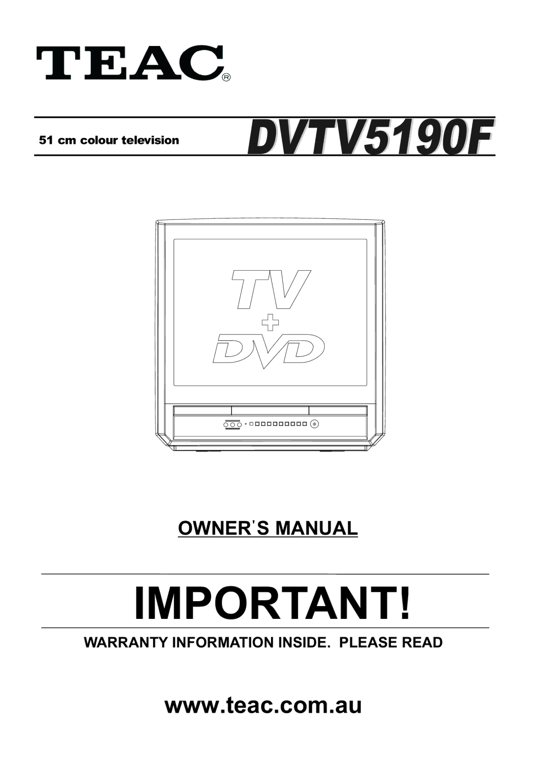 Teac DVTV5190F owner manual 