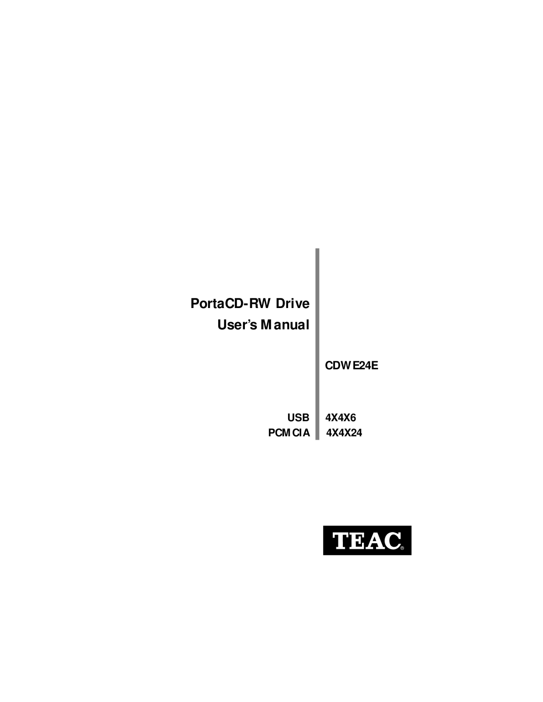 Teac user manual CDWE24E, 4X4X6 4X4X24 