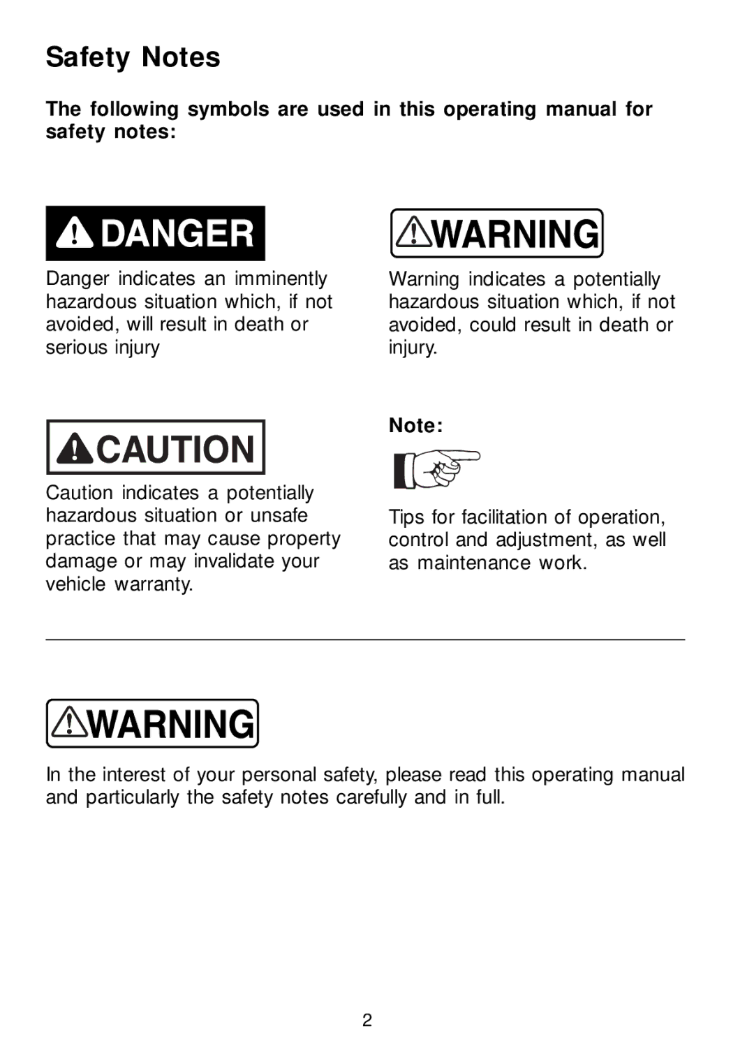 Teac K1200 owner manual Safety Notes 