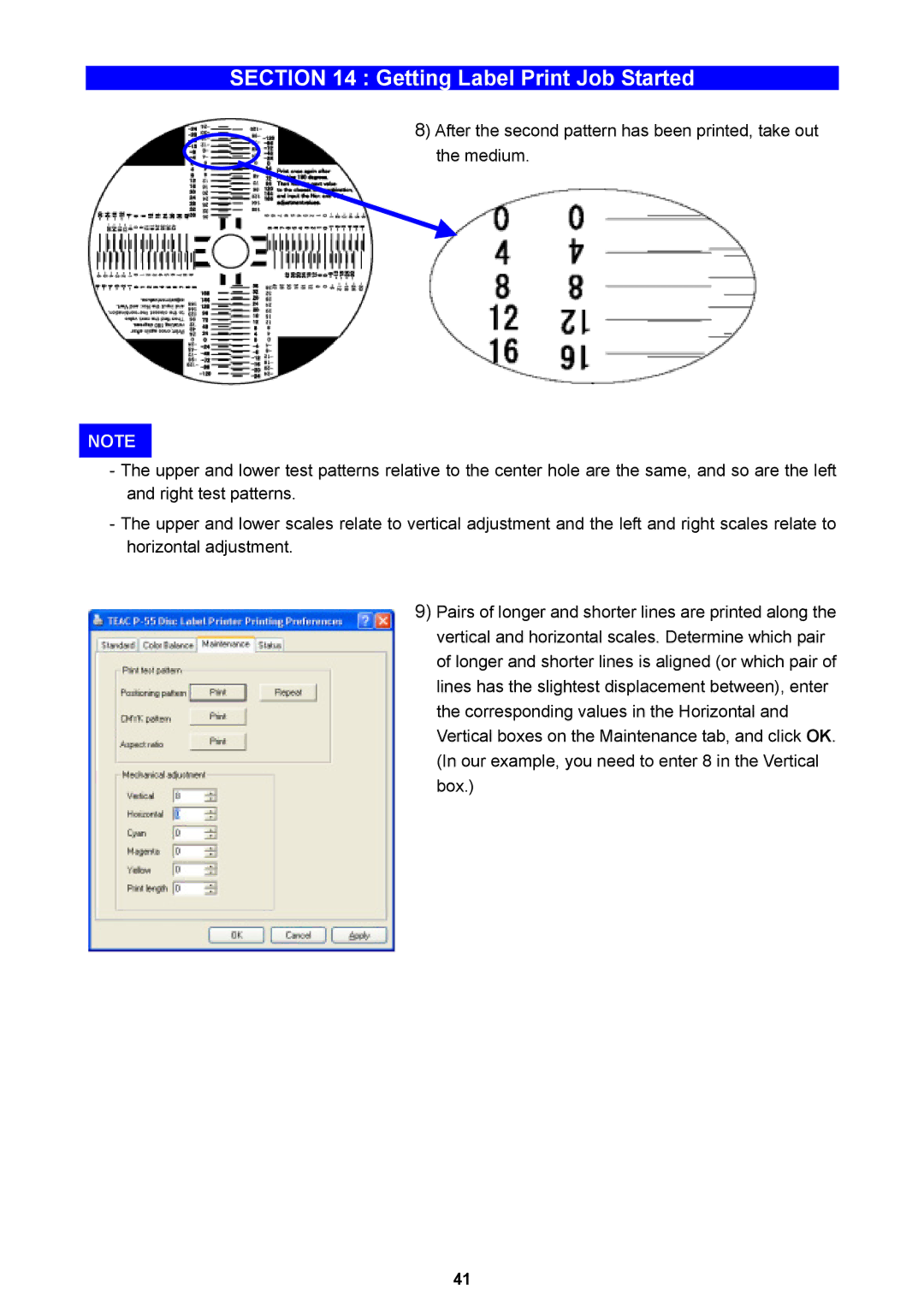 Teac P-55 instruction manual Getting Label Print Job Started 