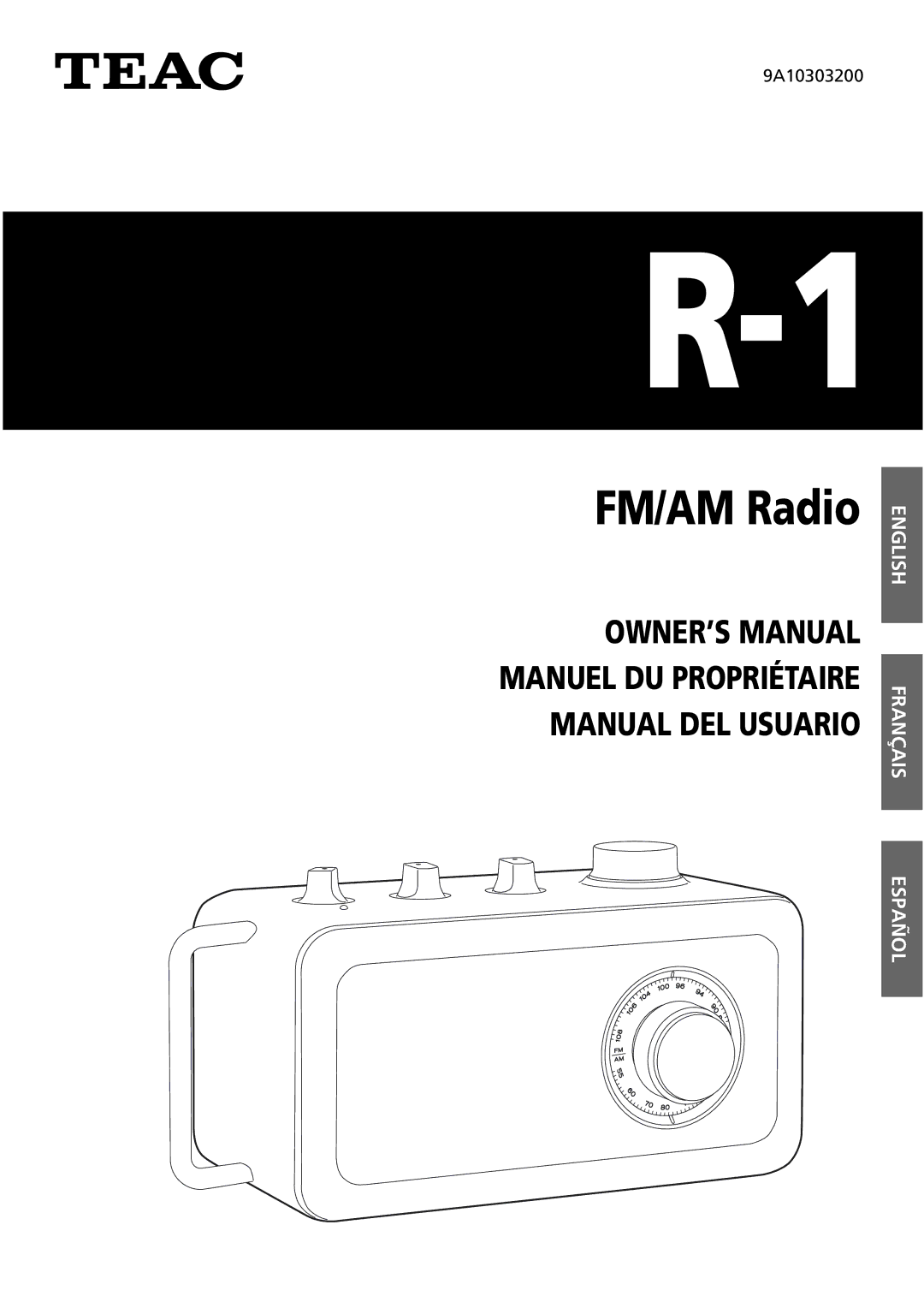 Teac R-1 owner manual FM/AM Radio 