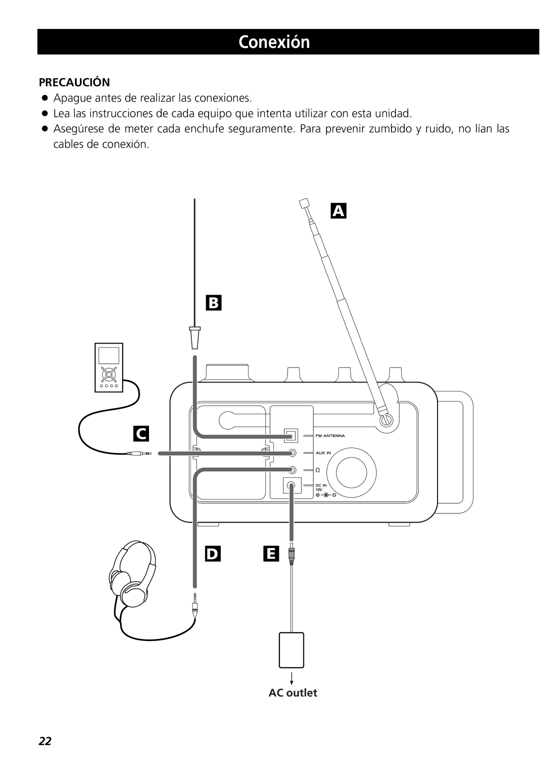 Teac R-1 owner manual Conexión 