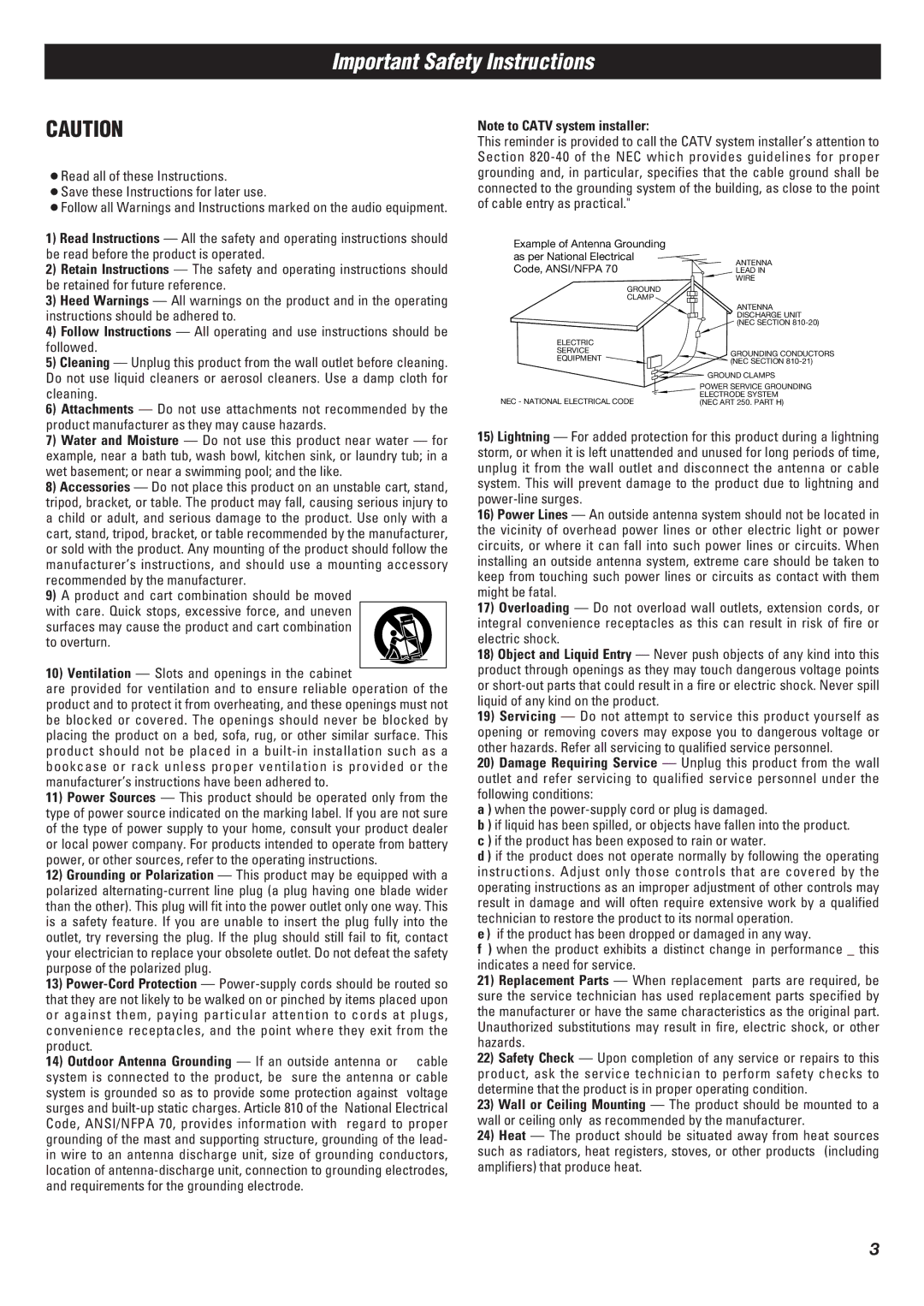 Teac SL-D90 owner manual Read all of these Instructions 