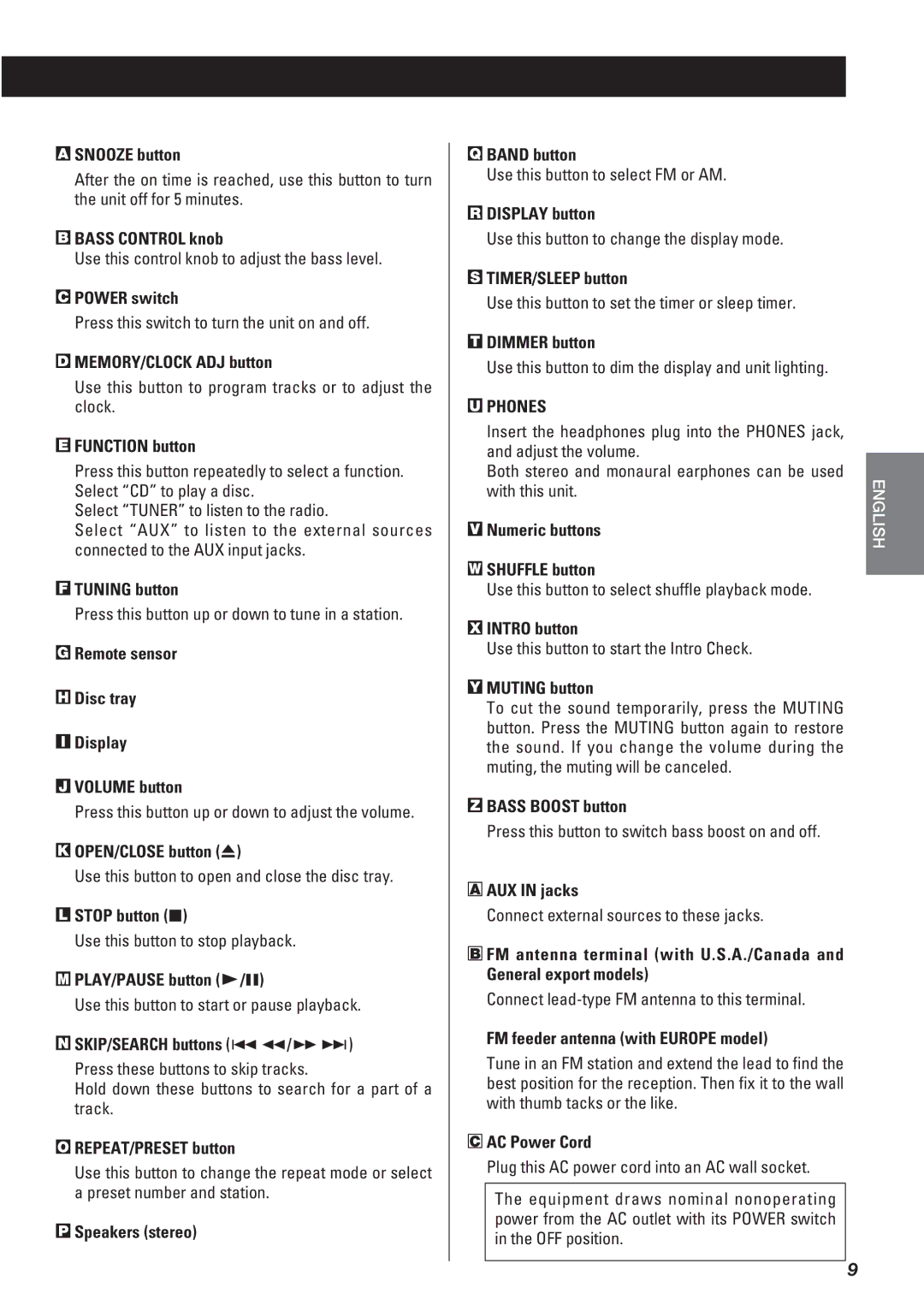 Teac SR-L50 owner manual Phones 