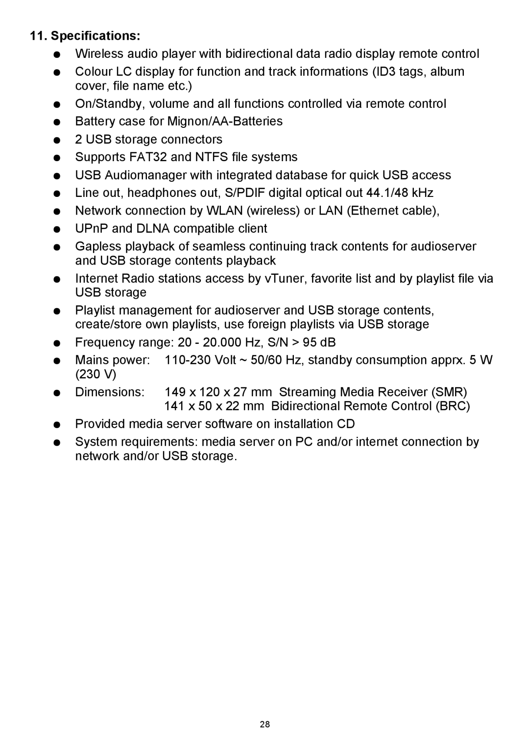 Teac WAP-4500 instruction manual Specifications 