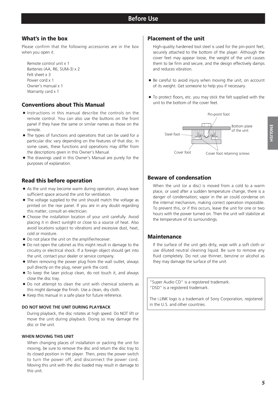 Teac X-01 D2 owner manual Before Use 