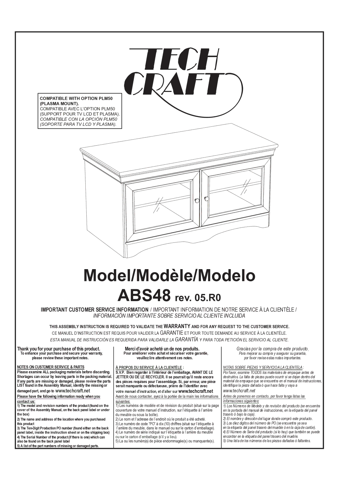 Tech Craft ABS48 manual Model/Modèle/Modelo 