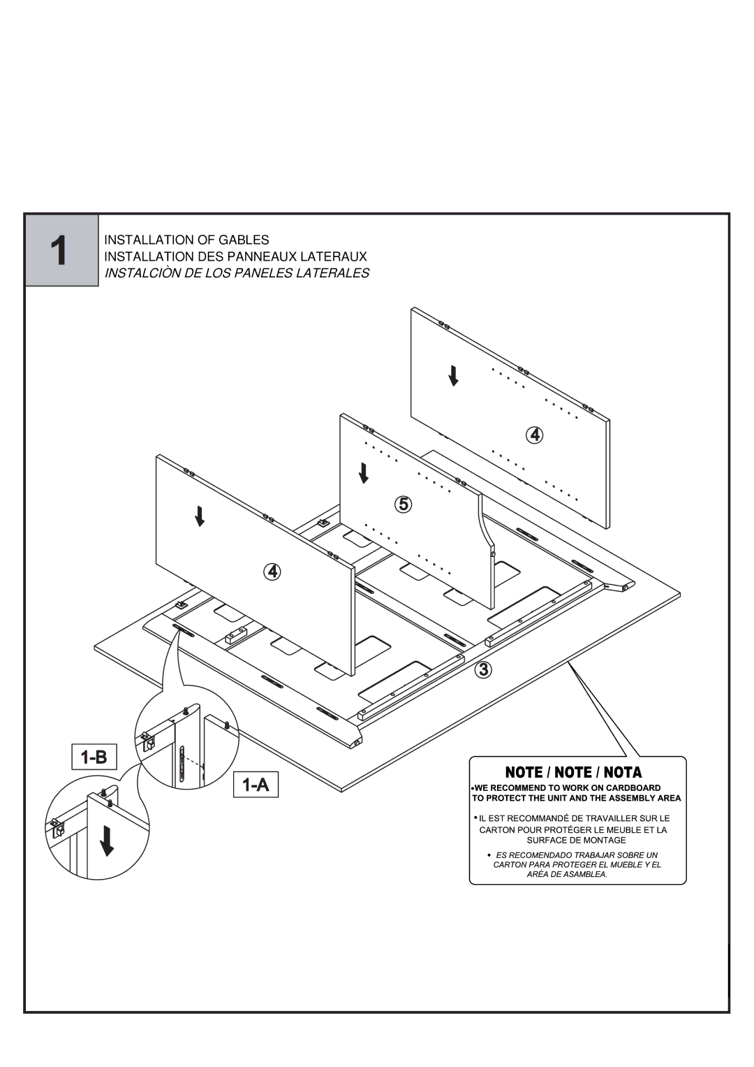 Tech Craft AWC5036 warranty Instalcion DE LOS Paneles Laterales 